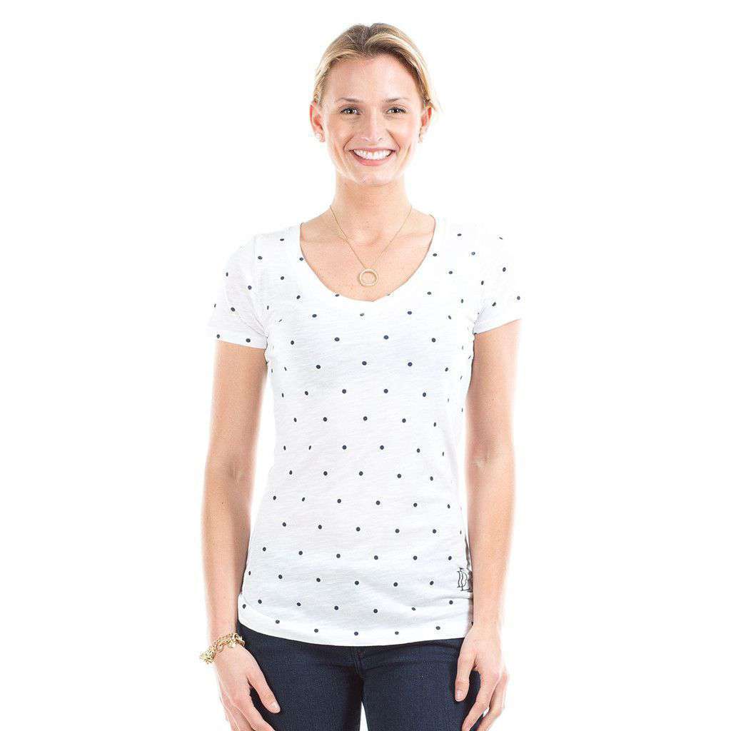 Dottie Tee in White by Duffield Lane - Country Club Prep