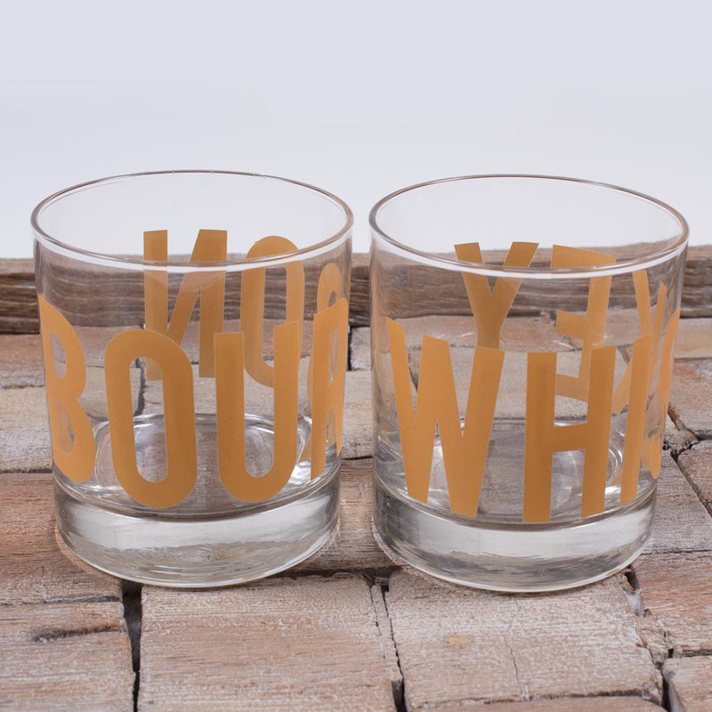 Bourbon & Whiskey Lowball Glass Tumbler Set - Country Club Prep