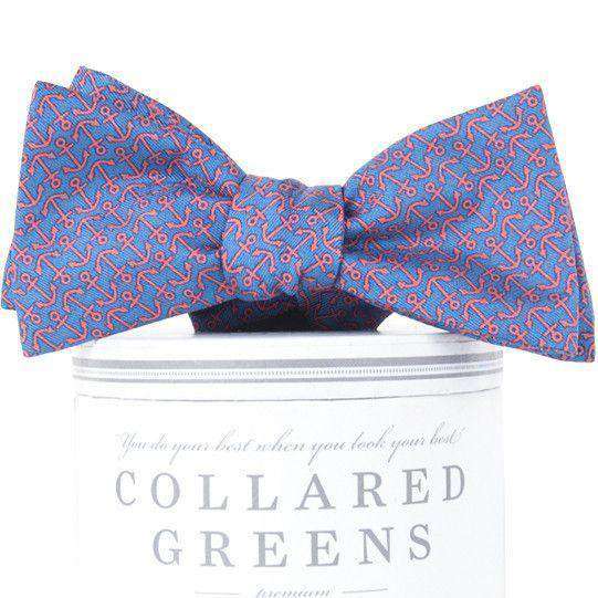 Ahoy Bow Tie in Blue & Pink by Collared Greens - Country Club Prep