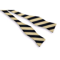 All American Stripe Bow Tie in Black and Gold by High Cotton - Country Club Prep