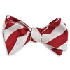 All American Stripe Bow Tie in Cardinal and White by High Cotton - Country Club Prep