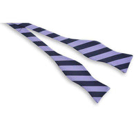 All American Stripe Bow Tie in Lavender and Navy by High Cotton - Country Club Prep