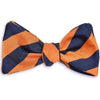 All American Stripe Bow Tie in Orange and Navy by High Cotton - Country Club Prep