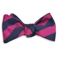 All American Stripe Bow Tie in Pink and Navy by High Cotton - Country Club Prep