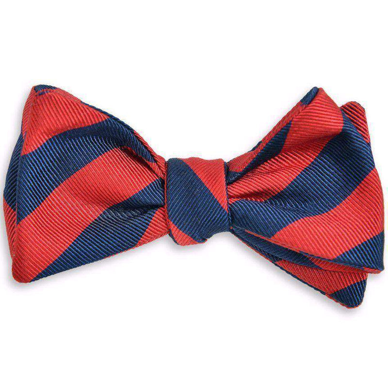 All American Stripe Bow Tie in Red and Navy by High Cotton - Country Club Prep