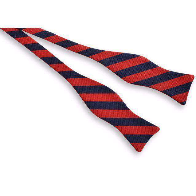 All American Stripe Bow Tie in Red and Navy by High Cotton - Country Club Prep