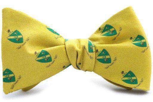 Alpha Gamma Rho Bow Tie in Gold by Dogwood Black - Country Club Prep