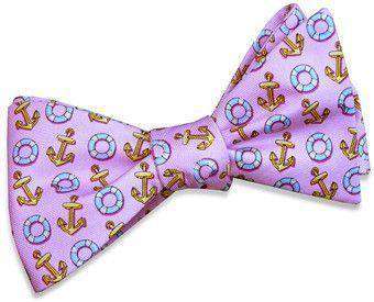 Anchors Aweigh Bow Tie in Pink by Bird Dog Bay - Country Club Prep