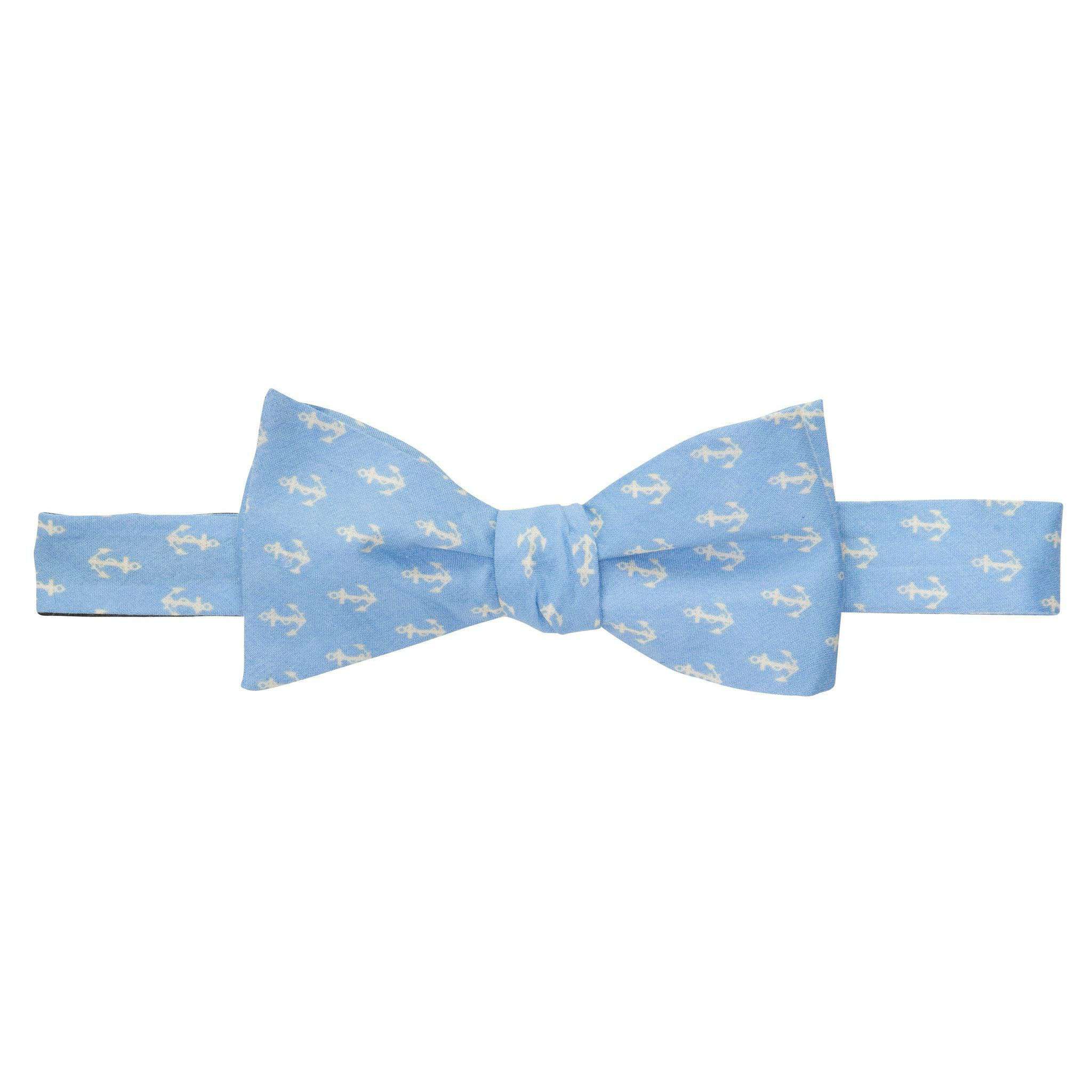 Anchors Up Bow Tie in Hydrangea and Ivory by Southern Proper - Country Club Prep