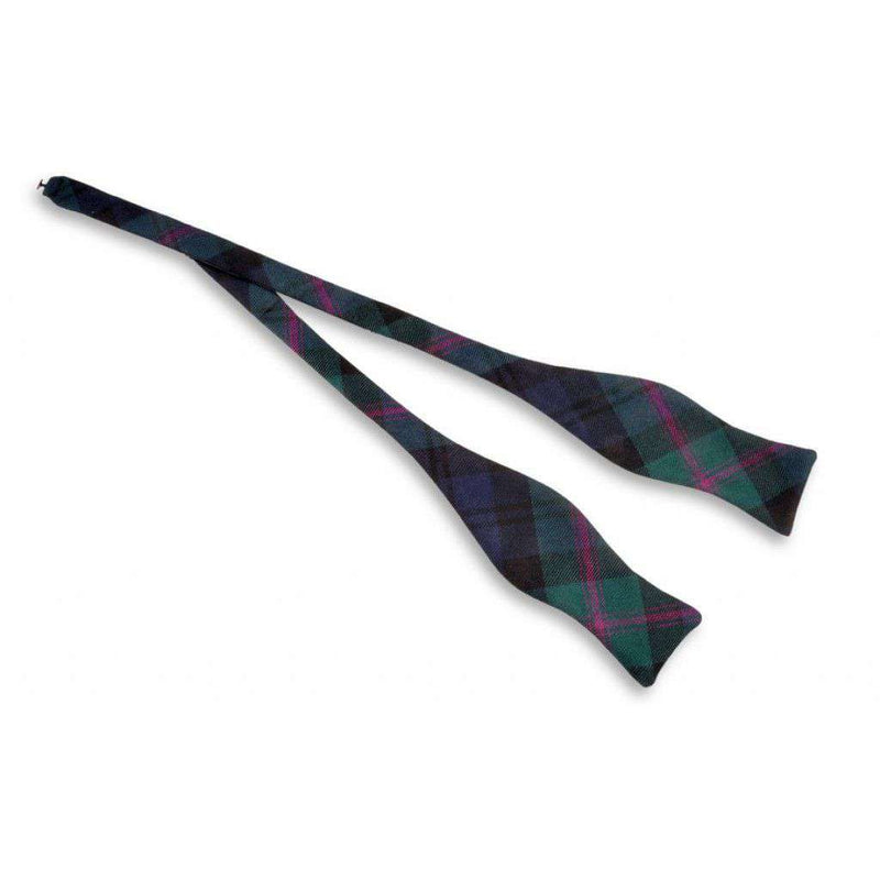 Baird Wool Tartan Bow Tie in Forest Green & Navy by High Cotton - Country Club Prep
