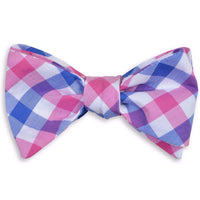 Battery Check Bow Tie in Pink by High Cotton - Country Club Prep