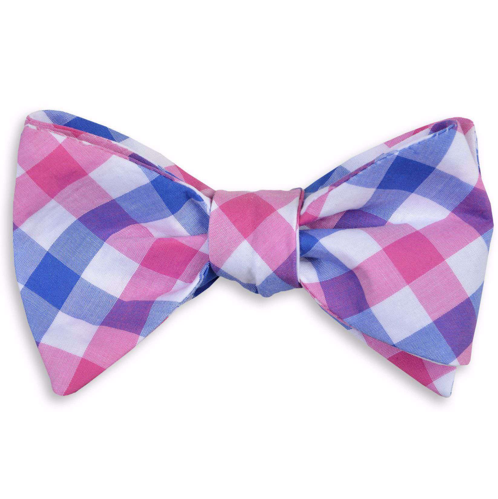 Battery Check Bow Tie in Pink by High Cotton - Country Club Prep