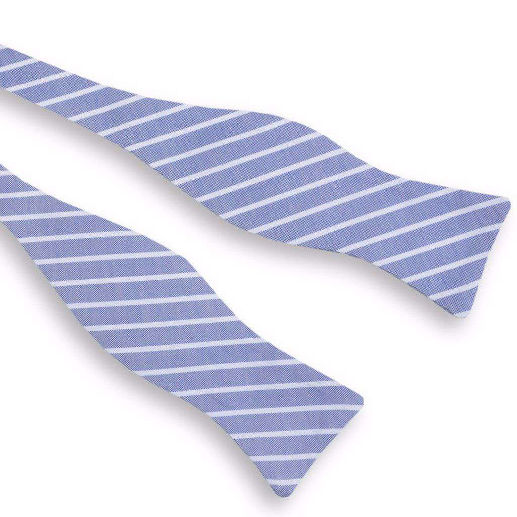 Beacon Stripe Bow Tie in Navy by High Cotton - Country Club Prep