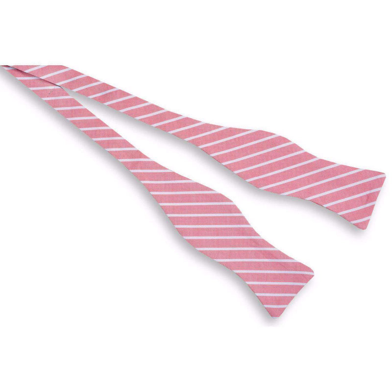 Beacon Stripe Bow Tie in Red by High Cotton - Country Club Prep