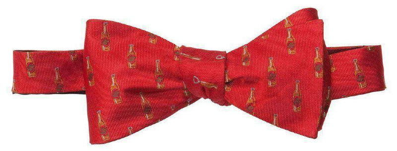 Beer Bottle Opener Bow Tie in Red by Southern Proper - Country Club Prep