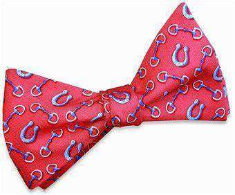 Bits & Shoes Bow Tie in Coral by Bird Dog Bay - Country Club Prep