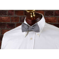Black Gingham Bow Tie in Black and White by High Cotton - Country Club Prep