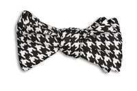 Black Houndstooth Bow Tie in Black and White by High Cotton - Country Club Prep