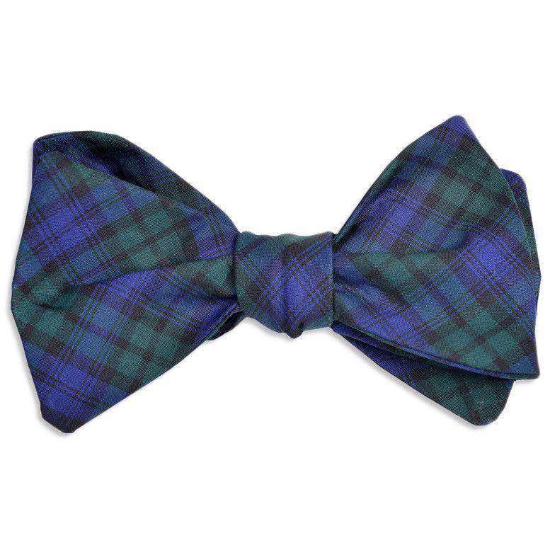 Black Watch Bow Tie in Green & Navy Plaid by High Cotton - Country Club Prep