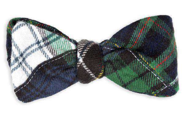 Black Watch Fraser Tartan Patchwork Bow Tie in Green and White by High Cotton - Country Club Prep