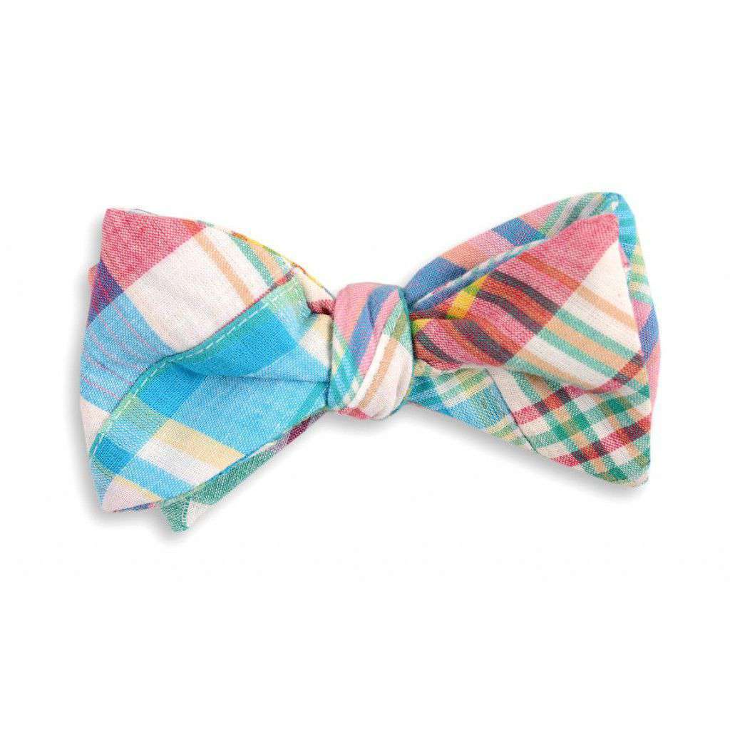 Boardwalk Patchwork Madras Plaid Bow Tie by High Cotton - Country Club Prep