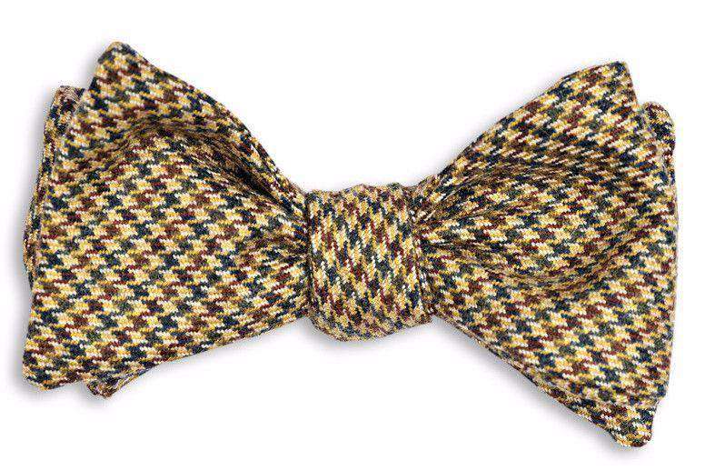 Booker Woolie Bow Tie in Burgundy, Blue and Tan by High Cotton - Country Club Prep