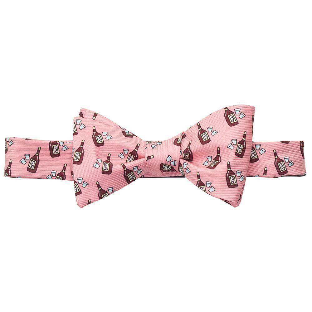 Bottle of Wine Bow Tie in Pink by Southern Proper - Country Club Prep