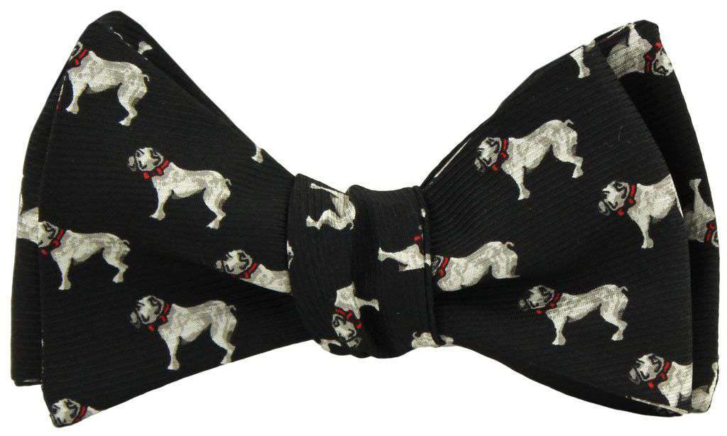 Bulldog Bow Tie in Black by Southern Proper - Country Club Prep