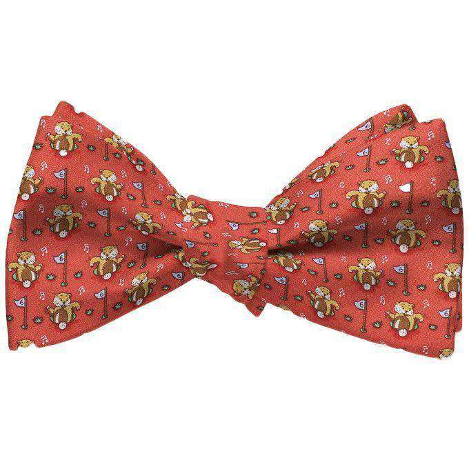 Bushwood Boogie Bow Tie in Coral by Bird Dog Bay - Country Club Prep
