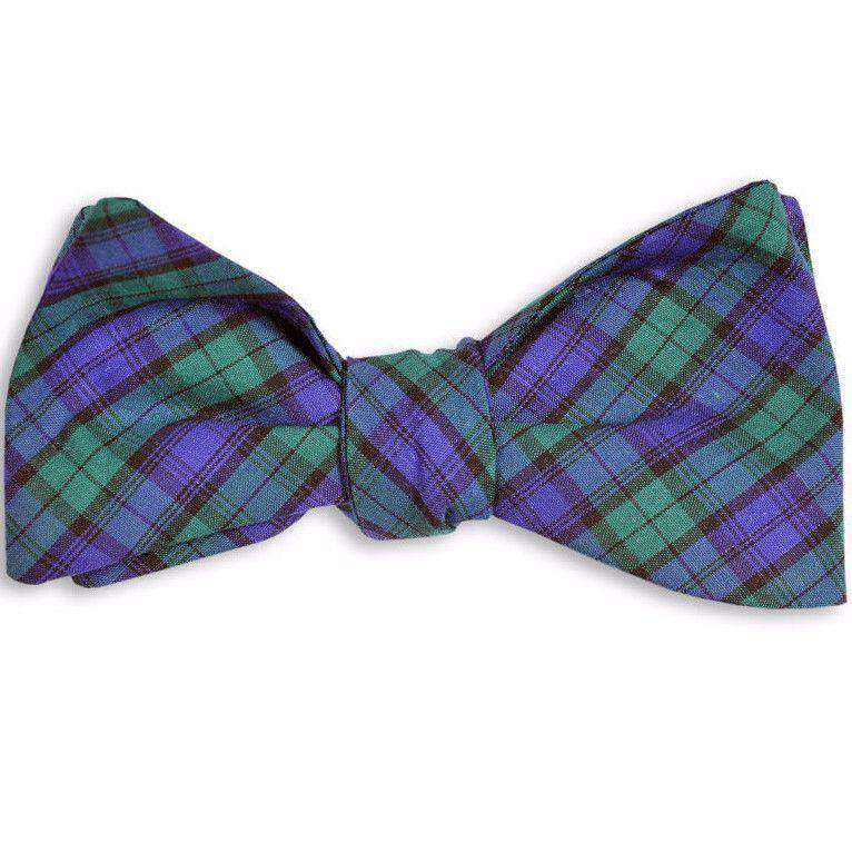 Campbell Tartan Bow Tie in Navy and Green by High Cotton - Country Club Prep