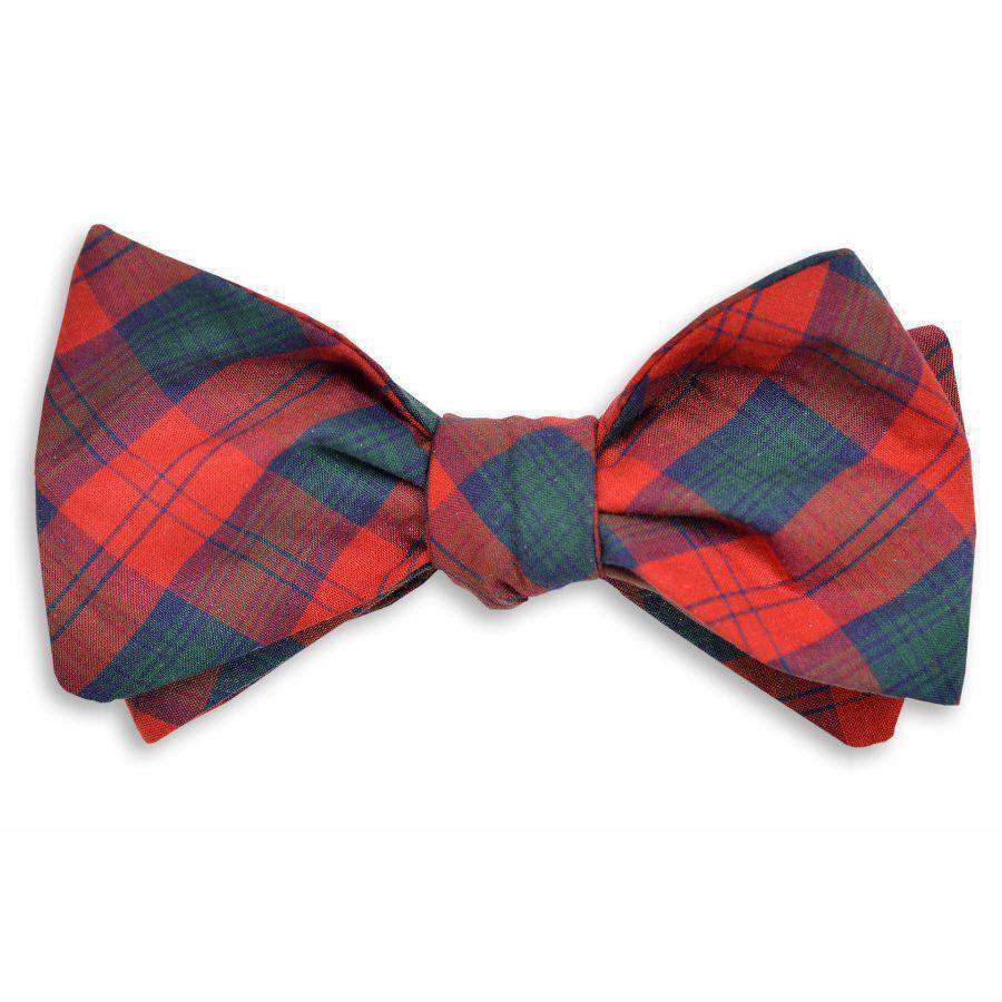 Carr Bow Tie in Red, Green and Navy Tartan by High Cotton - Country Club Prep
