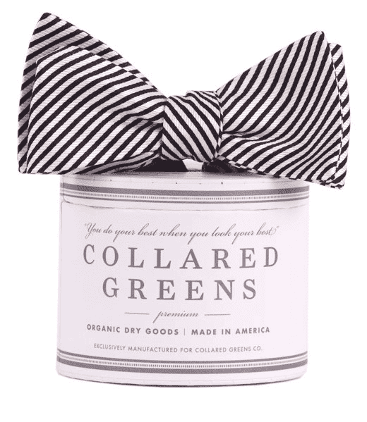 CG Stripes Bow in Black by Collared Greens - Country Club Prep