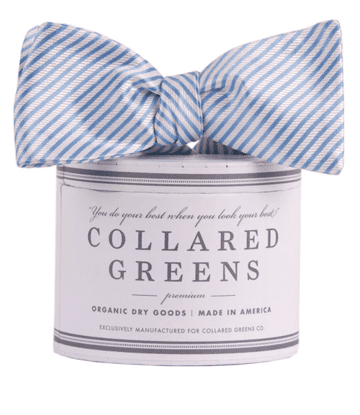 CG Stripes Bow in Carolina Blue by Collared Greens - Country Club Prep