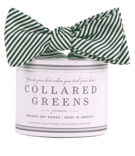 CG Stripes Bow in Forest Green by Collared Greens - Country Club Prep