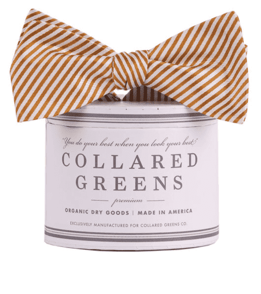 CG Stripes Bow in Gold by Collared Greens - Country Club Prep