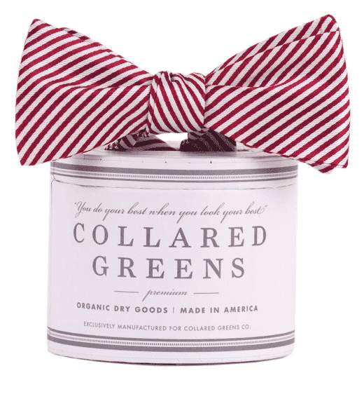 CG Stripes Bow in Maroon by Collared Greens - Country Club Prep