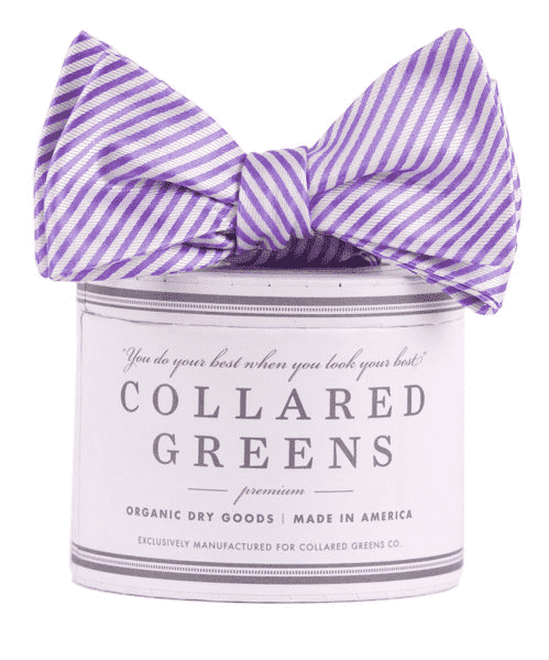 CG Stripes Bow in Purple by Collared Greens - Country Club Prep