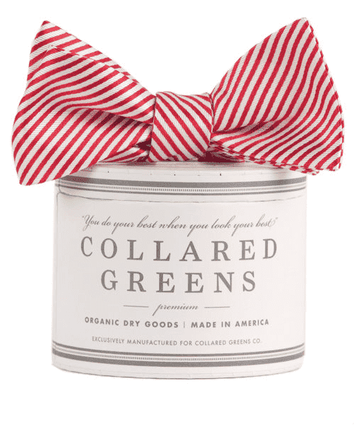 CG Stripes Bow in Red by Collared Greens - Country Club Prep