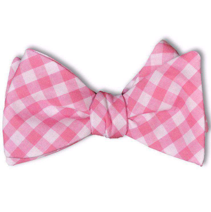 Check Bow Tie in Deep Pink by High Cotton - Country Club Prep