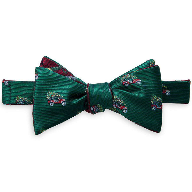 Christmas Jeep Reversible Bow Tie in Green by Southern Tide - Country Club Prep
