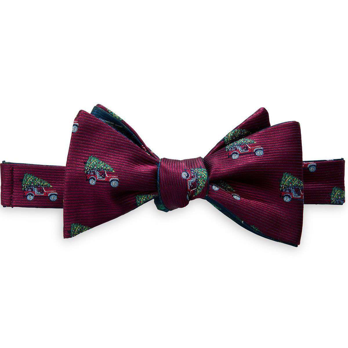 Christmas Jeep Reversible Bow Tie in Red by Southern Tide - Country Club Prep