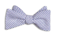 Classic Blue Seersucker Stripe Bow Tie by High Cotton - Country Club Prep