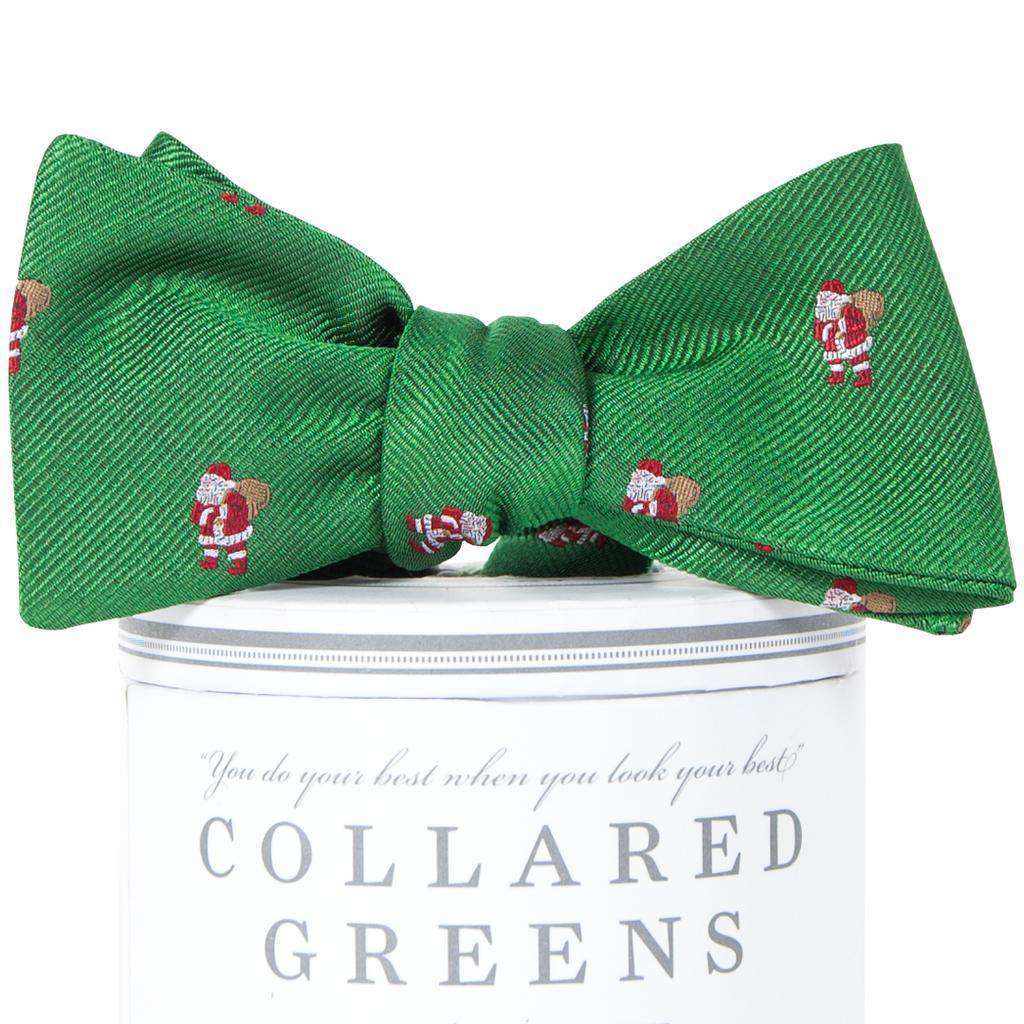 Classic Santa Bow Tie in Holly Green by Collared Greens - Country Club Prep