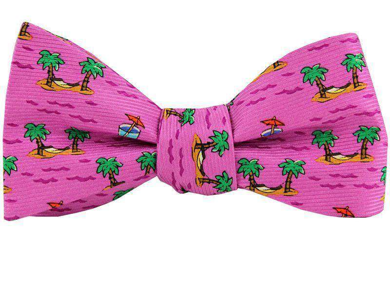 Cocktail and Hammock Bow Tie in Pink by Southern Proper - Country Club Prep