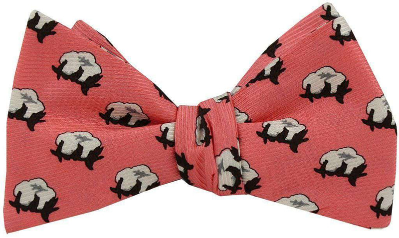 Cotton Boll Bow Tie in Proper Pink by Southern Proper - Country Club Prep