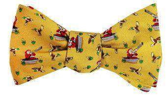 Crack Shot Kringle Bow Tie in Gold by Bird Dog Bay - Country Club Prep