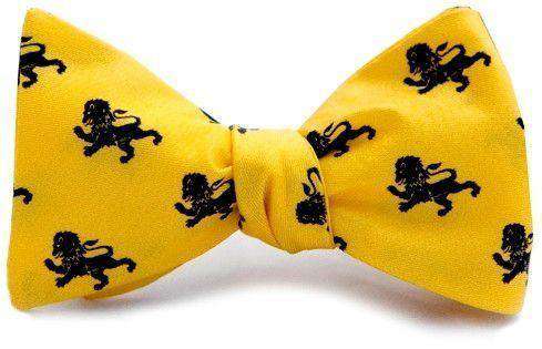 Delta Kappa Epsilon Bow Tie in Gold by Dogwood Black - Country Club Prep