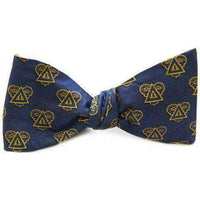 Delta Upsilon Bow Tie in Navy by Dogwood Black - Country Club Prep