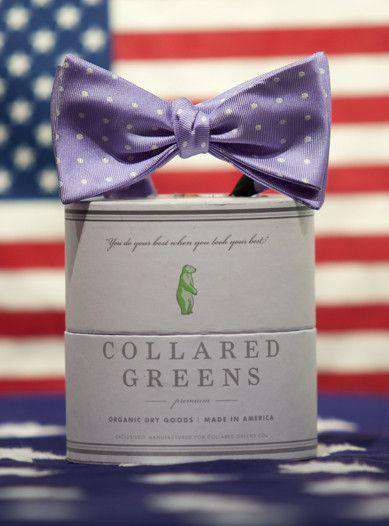Dots Bow in Lavender by Collared Greens - Country Club Prep