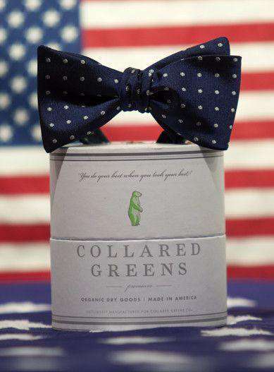 Dots Bow in Navy by Collared Greens - Country Club Prep